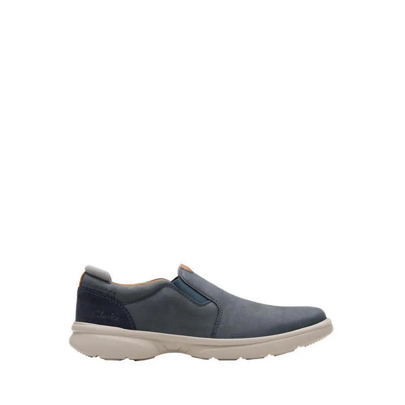 Sepatu slip-on pria Bradley Ease Navy Nubuck warna biru dari Joy368