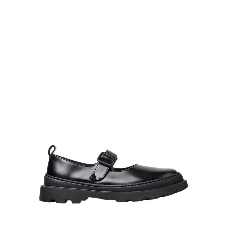 Brutus Heel Shoes Black kulit calfskin asli dengan outsole tebal dari Joy368