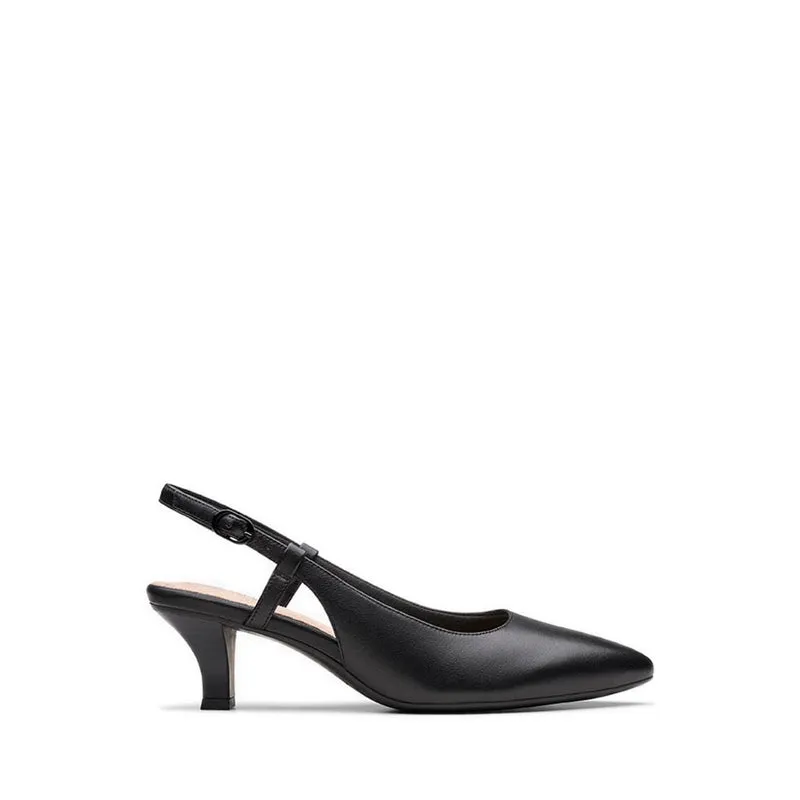 Sepatu heels wanita Kepley Lane Black Leather warna hitam elegan dari Joy368