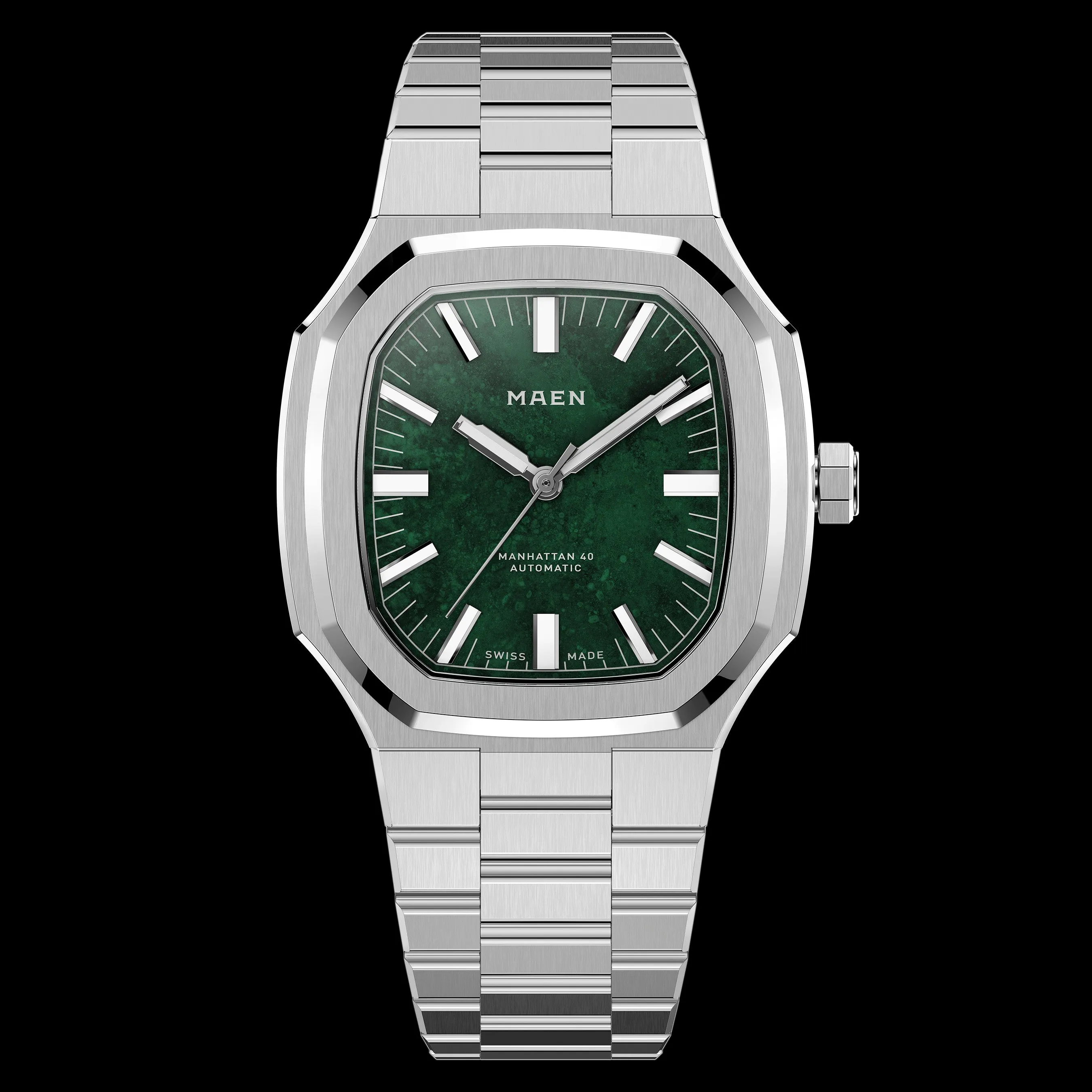 Jam tangan mewah pria Manhattan 40 MSD.01 dengan casing baja dan dial unik dari Joy368