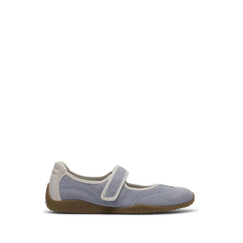 Sepatu Wanita Clarks Meridor Jane Light Blue Suede Koleksi Joy368