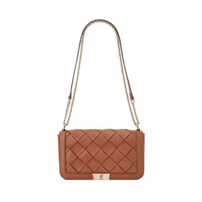 Tas Mylah Crossbody Flap Tan warna coklat elegan untuk wanita dari Joy368