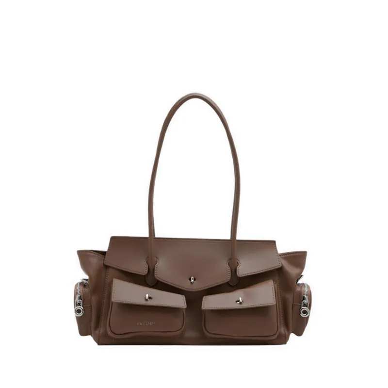 Tas bahu wanita coklat kulit asli Virelle dari Joy368